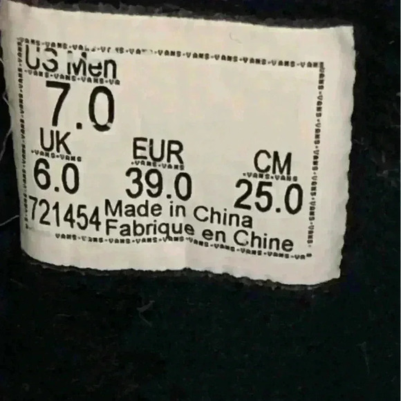 Black and White w/ Leopard Print Vans Unisex, Tag Sz 7 Men's - Picture 6 of 6